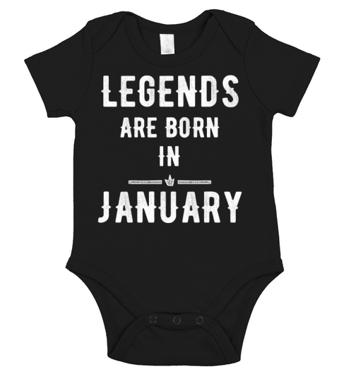 Legends are born in january Short Sleeve Baby One-Piece