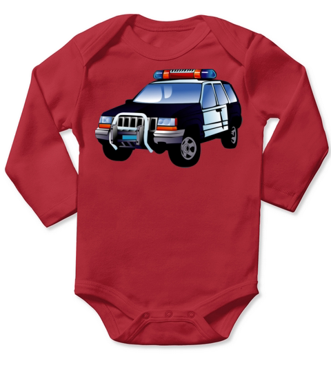 police car Long Sleeve Baby One-Piece