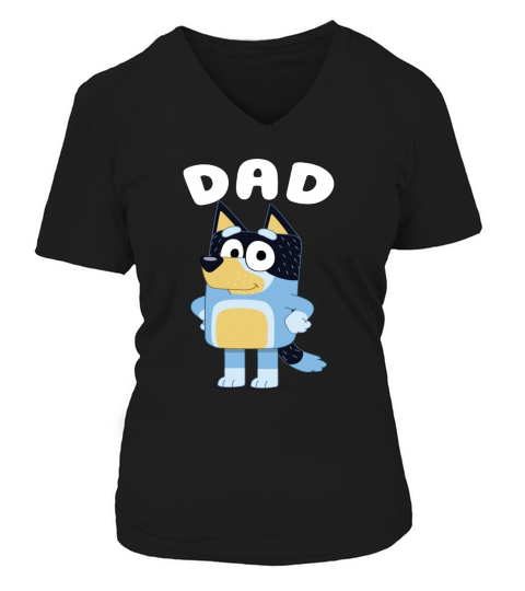 Vintage Bluey Dad V-neck T-Shirt Woman