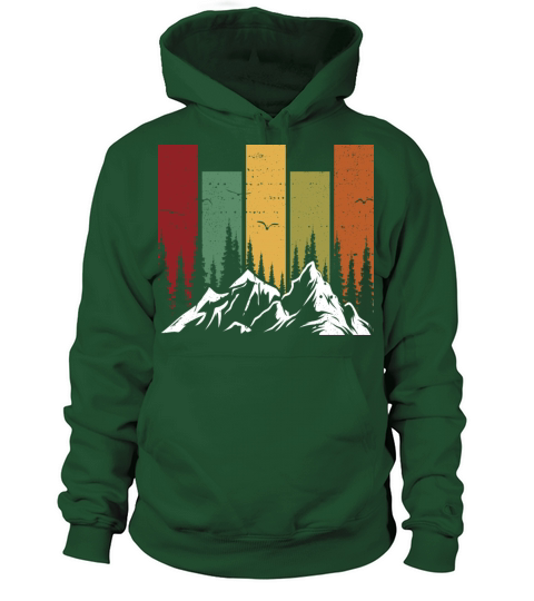Vintage Wildlife Forest Nature Mountains Hiking Women's Hoodie