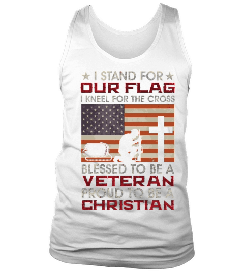 I Stand For Our Flag I Kneel For The Cross Proud V Men's Tank Top