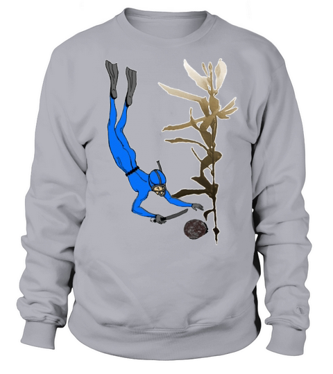 Vintage Freediving Abalone Diver with Kelp Women's Sweatshirt