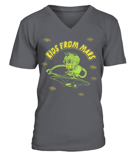 Horror Art Mars Alien Psychobilly Lowbrow Art Men's V-Neck T-shirt