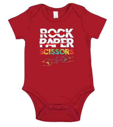 Rock Paper Scissors Lesbian Couple LGBTQ Pride Month Short Sleeve Baby One-Piece