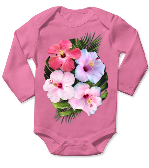 AD Flowers Long Sleeve Baby One-Piece