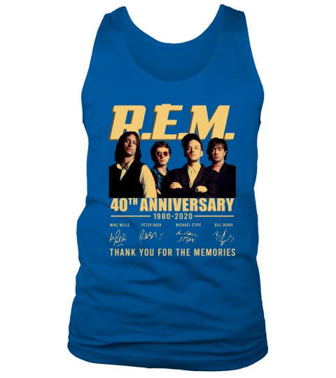 R.E.M 40th anniversary 1980-2020 signatures shirt Tank Top Unisex