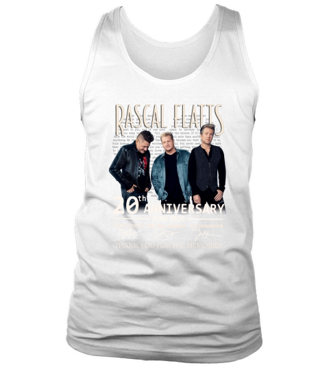 Rascal Flatts 20th anniversary 2000-2020 signed thank memories shirt - 16oz Glass Beer Mug Tank Top Unisex
