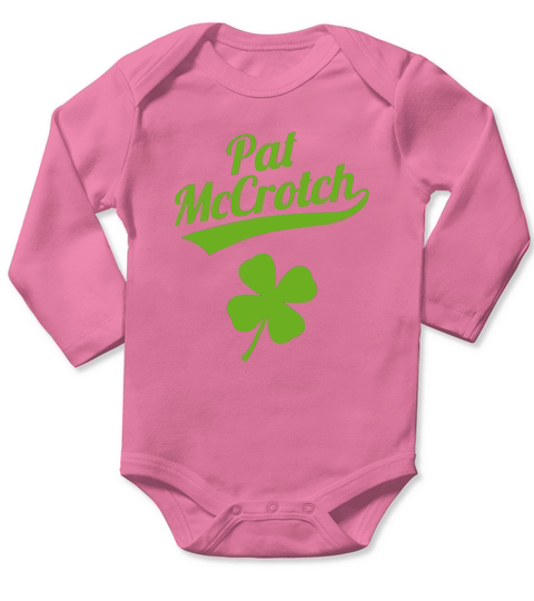 Funny Irish St Patrick Day Pat McCrotch Long Sleeve Baby One-Piece