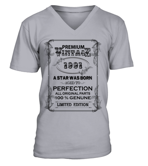 premium vintage 1991 Men's V-Neck T-shirt