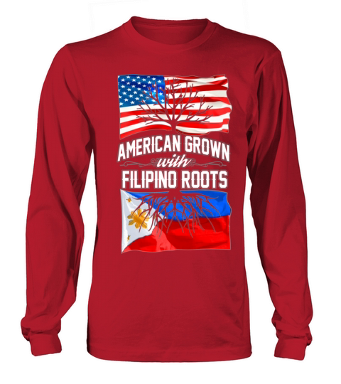 American Grown with Filipino Roots Women's Long Sleeve