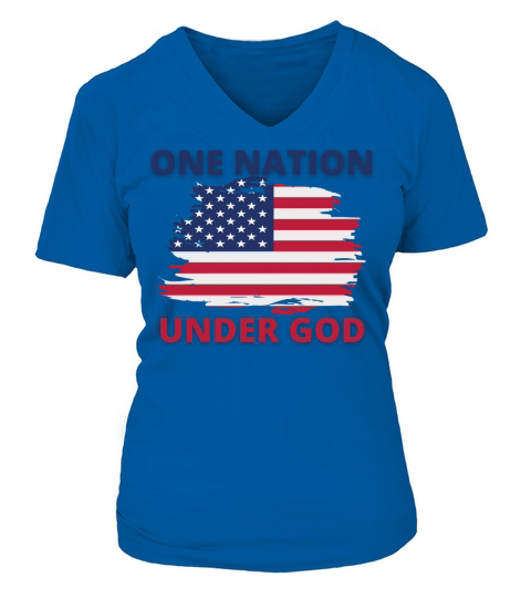 ONE NATION UNDER GOD Women's V-Neck T-shirt