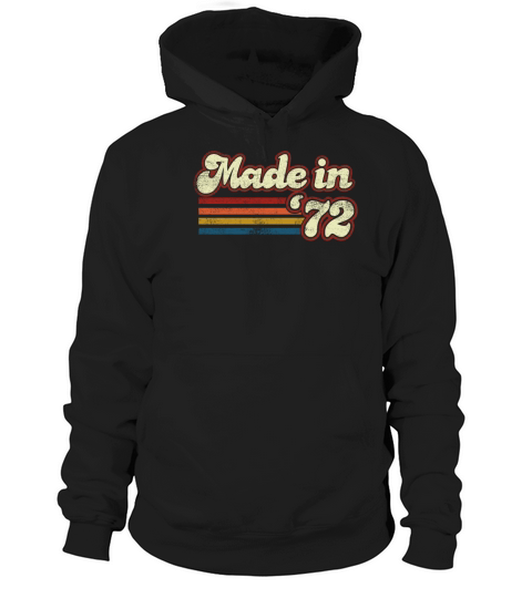 Vintage 1972 49th Birthday Made in 1972 Born in Women's Hoodie