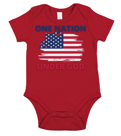 ONE NATION UNDER GOD Short Sleeve Baby One-Piece