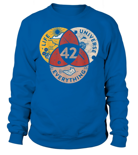 42 The Answer to Life The Universe &#038; Everything Galaxy Sweatshirt Unisex