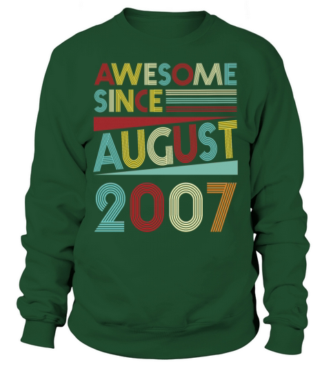 Vintage 12th Birthday Gifts Born In 2007 T-Shirts Men's Sweatshirt