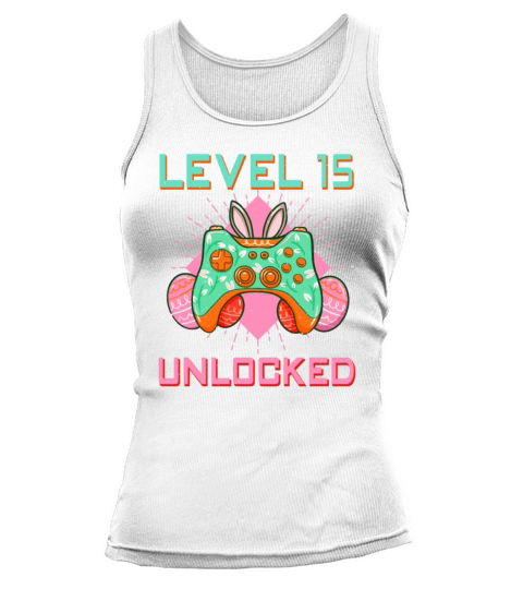 15 Year Old Level Unlock Gamer Game Easter Sunday Tank top Woman