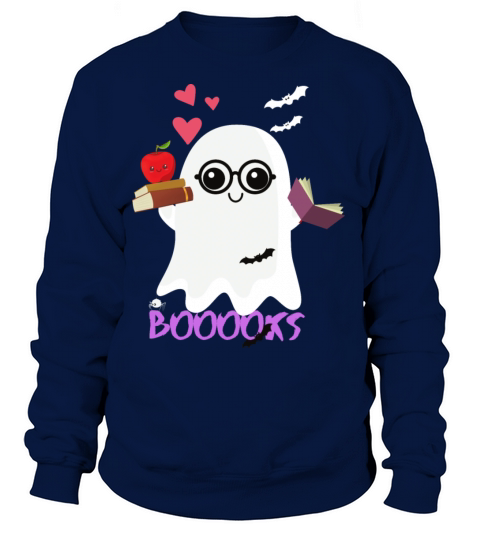 Halloween Ghost Booooks Book Lover Halloween Funny Women's Sweatshirt