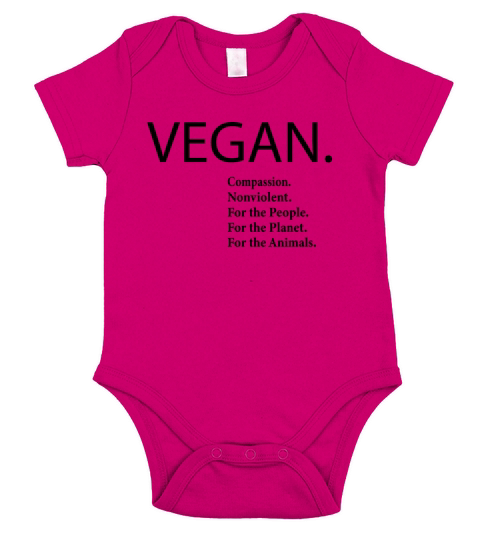 Vegan compassion nonviolentpeople planet animals Short Sleeve Baby One-Piece