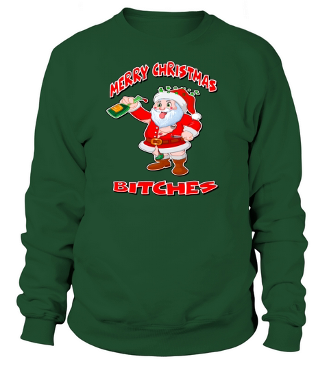 Merry Christmas merry xmas ugly christmas time drunken Santa Claus Women's Sweatshirt