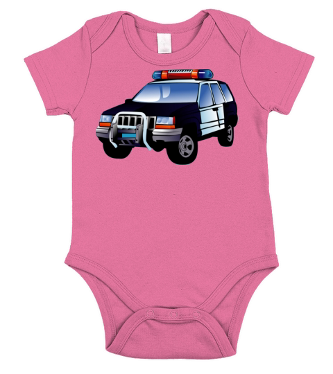 police car Short Sleeve Baby One-Piece
