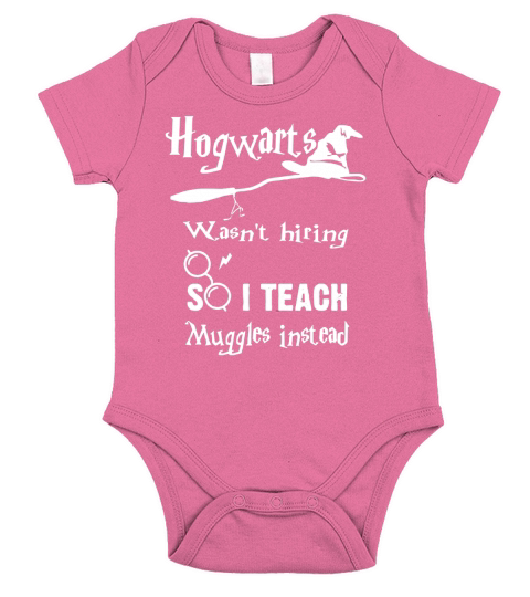 8 - Humorous Teacher T Shirt - I Teach Muggles Instead Short Sleeve Baby One-Piece