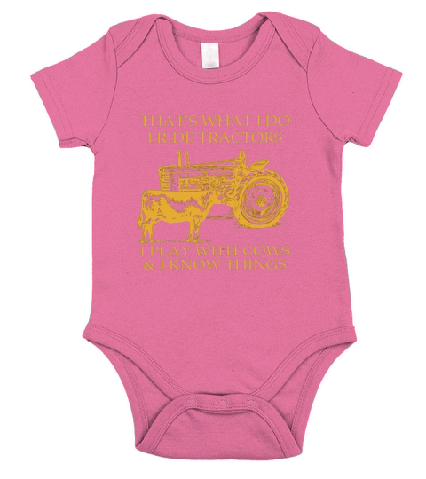 TRACTOR AND COWS Short Sleeve Baby One-Piece