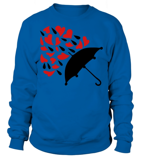 Hearts rain umbrealla Women's Sweatshirt