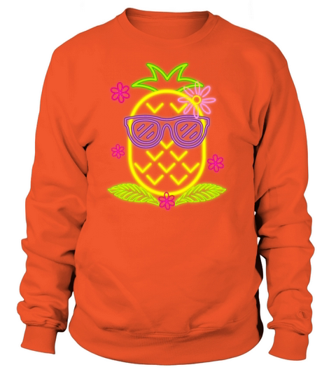 Luau Party Pineapple graphic For Glow Party Women's Sweatshirt