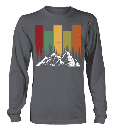 Vintage Wildlife Forest Nature Mountains Hiking Women's Long Sleeve