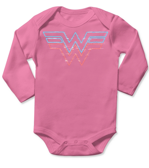 Wonder Woman 1984 Logo Neon Long Sleeve Baby One-Piece