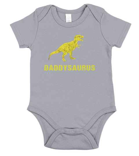 Daddysaurus Shirt Funny Fathers Day Gift from Kids Toddler Short Sleeve Baby One-Piece