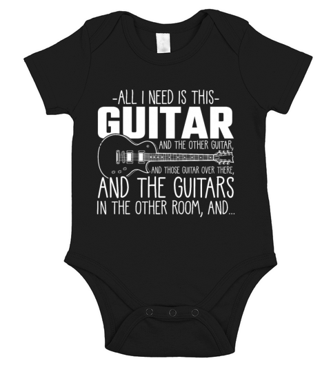 Guitar addicted Musician Music Instrument Hoarding Short Sleeve Baby One-Piece