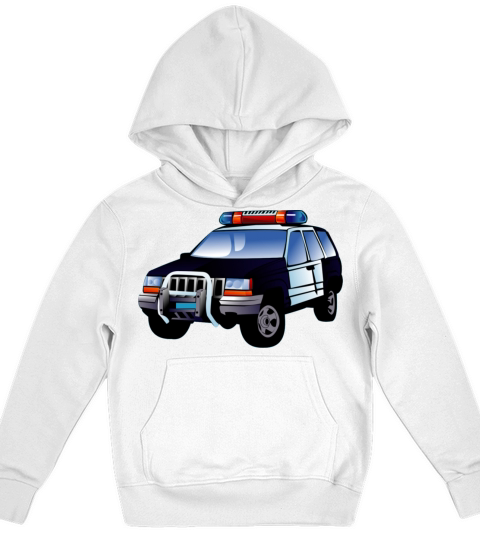 police car Kids Hoodie