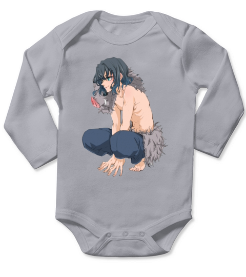 Kimetsu No Yaiba inosuke Long Sleeve Baby One-Piece