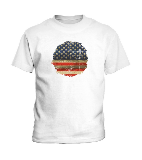 12 Vintage Distress US Flag 2 Kids T-Shirt