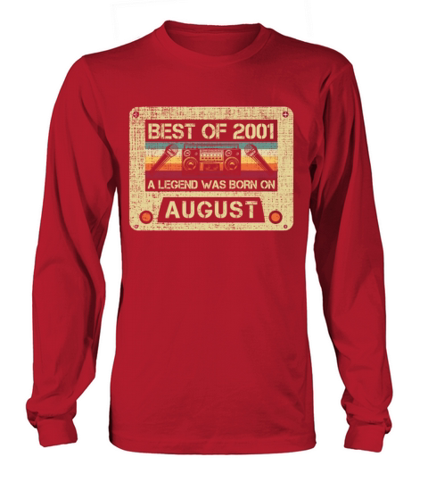 August Twentieth Birthday Vintage Cassette Gift Women's Long Sleeve