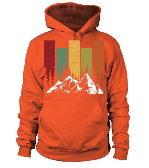 Vintage Wildlife Forest Nature Mountains Hiking Men's Hoodie