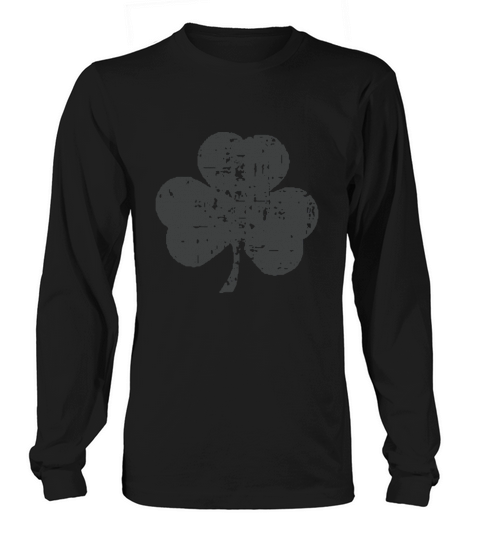 Heather Green Distressed Shamrock Long sleeved Unisex