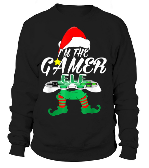 Gamer Elf Matching Family Group Christmas Ugly Women's Sweatshirt