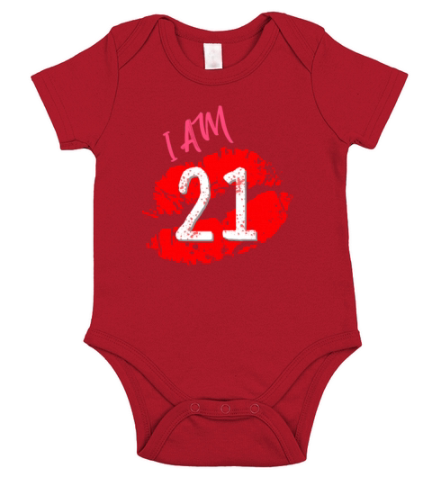 21st Birthday Present Gift Kiss Short Sleeve Baby One-Piece