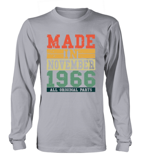 1966 Birthday November Vintage Saying Women's Long Sleeve