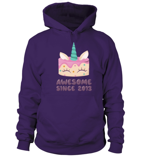 Unicorn Cake Awesome Since 2013 Women's Hoodie