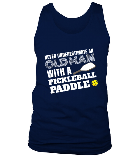 Never Underestimate Old Man Paddler Kayaker Gifts Men's Tank Top