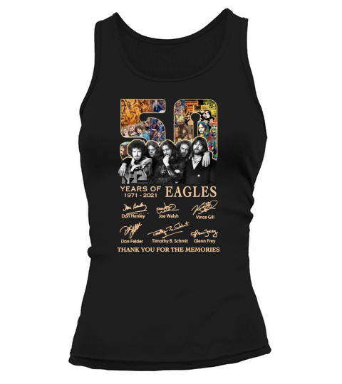 Eagles 50 years of 1971 2021 thank you for the memories signatures Tank top Woman