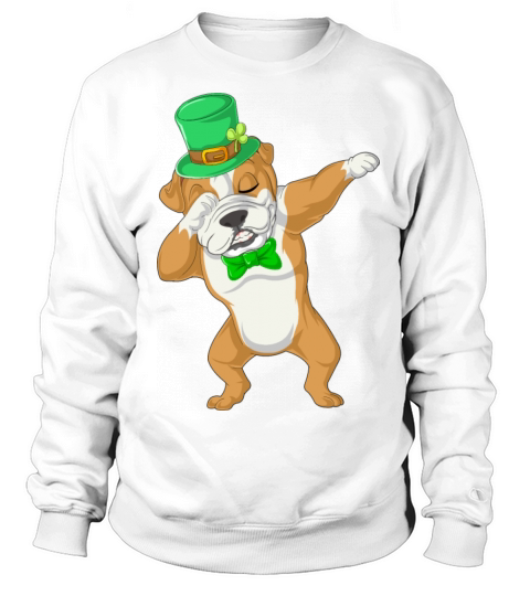 dabbing bulldog st patricks day Women's Sweatshirt