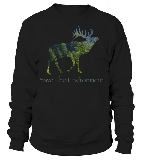 Moose and forest landscape - Save The Environment Women's Sweatshirt