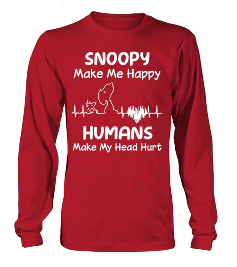 Snoopy make me happy Women's Long Sleeve