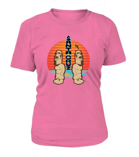 Santa Cruz California with Tiki Maori Women's T-Shirt