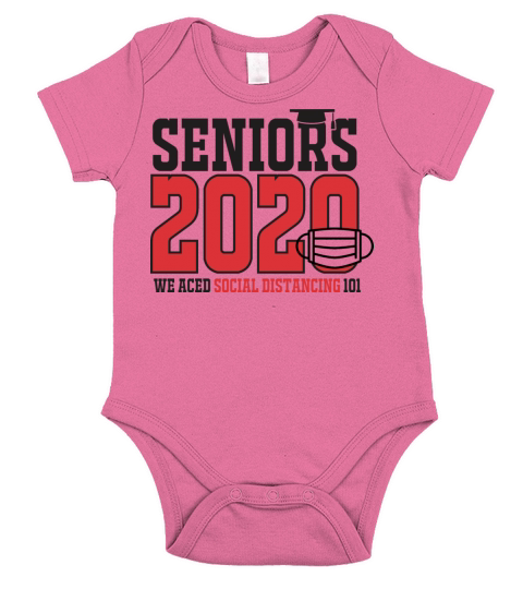 Seniors Class of 2020 We Aced Social Distancing Short Sleeve Baby One-Piece