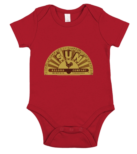 Sun Records Company Sunrise Logo Classic Music Short Sleeve Baby One-Piece